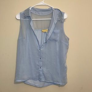 🥳Princess Vera Wang Floral Collared Tank - size M